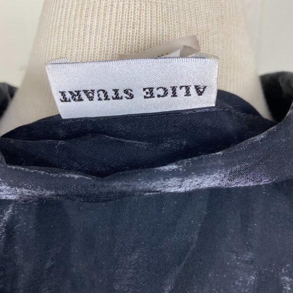 Vintage Alice Stuart Pewter Metallic Button Up S - Picture 7 of 7